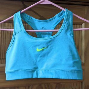 NIKE Aqua Blue Sports Bra - Dri-Fit - Medium - NEW